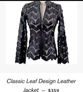 Belgin Francis  Classic Leaf Leather Jacket